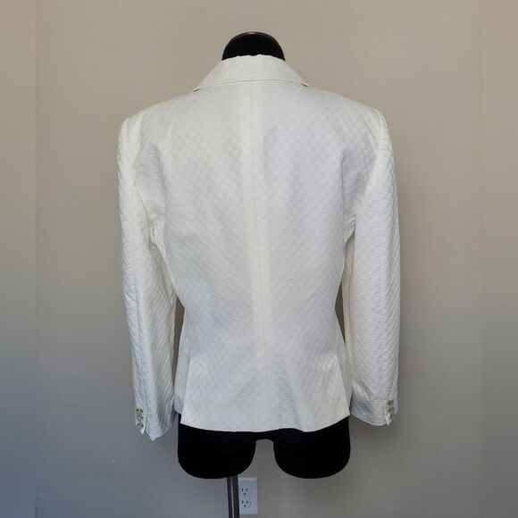 Giorgio Armani Black Label White Cotton Blazer Suit Jacket Lined Designer EU 48 - Picture 4 of 16